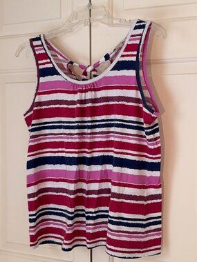 LOFT summer tank, cute tie back detail, size Medium